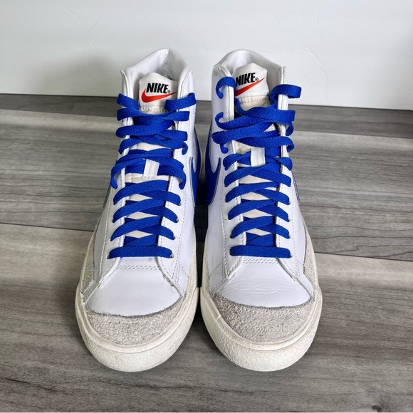 Nike Blazer Mid ‘77 Shoes Sneakers Womens 7 White Blue Casual Cool Hip Comfy - Picture 4 of 7